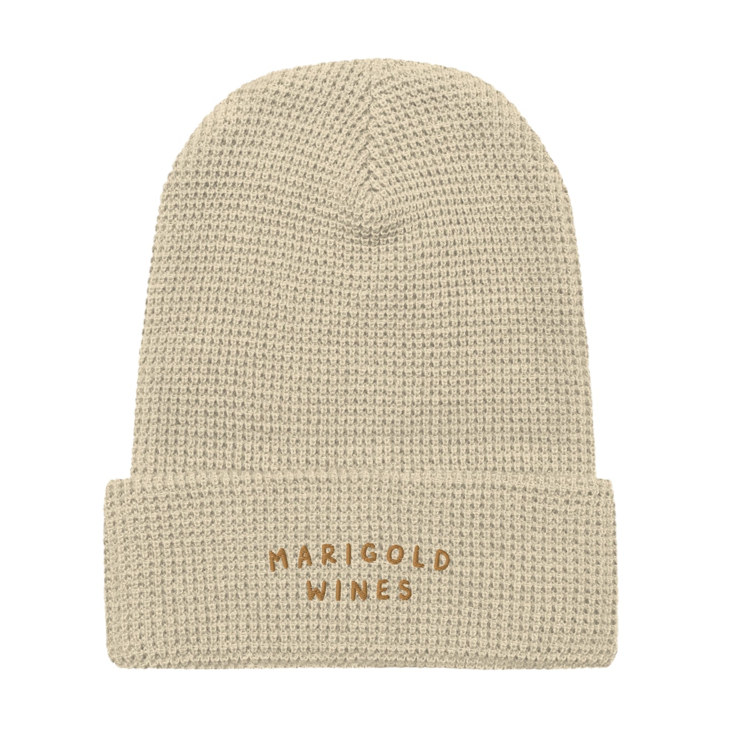 Cream Waffle Knit Beanie