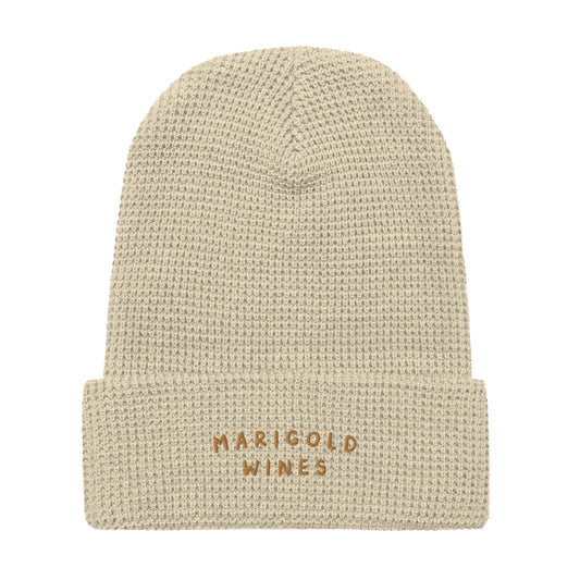 Cream Waffle Knit Beanie