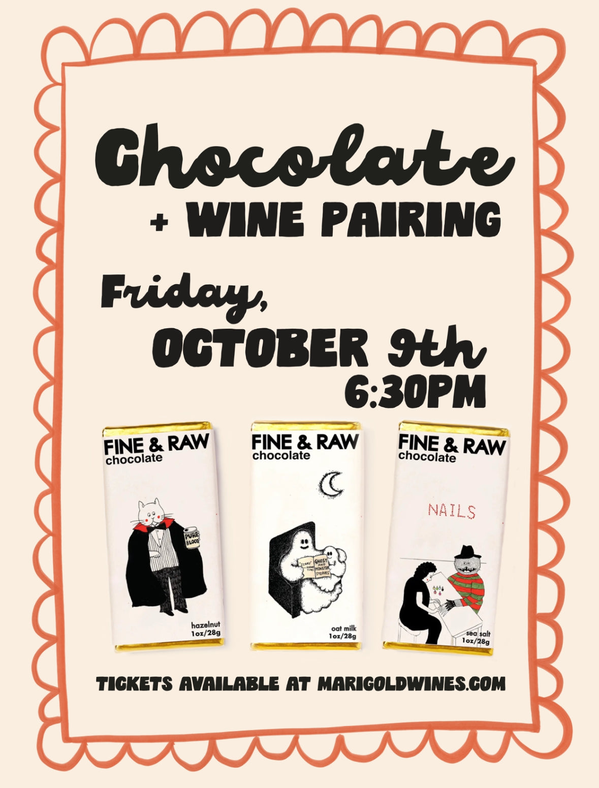 Chocolate and Wine Pairing Class - Friday October 9th