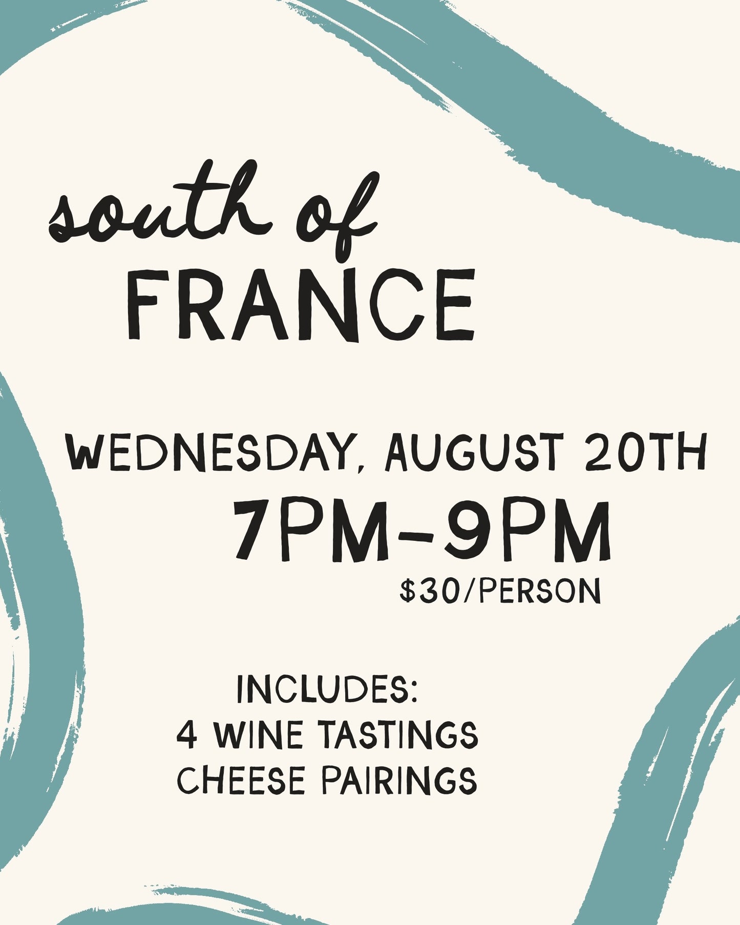 South of France Wine Class - Wednesday, August 20th
