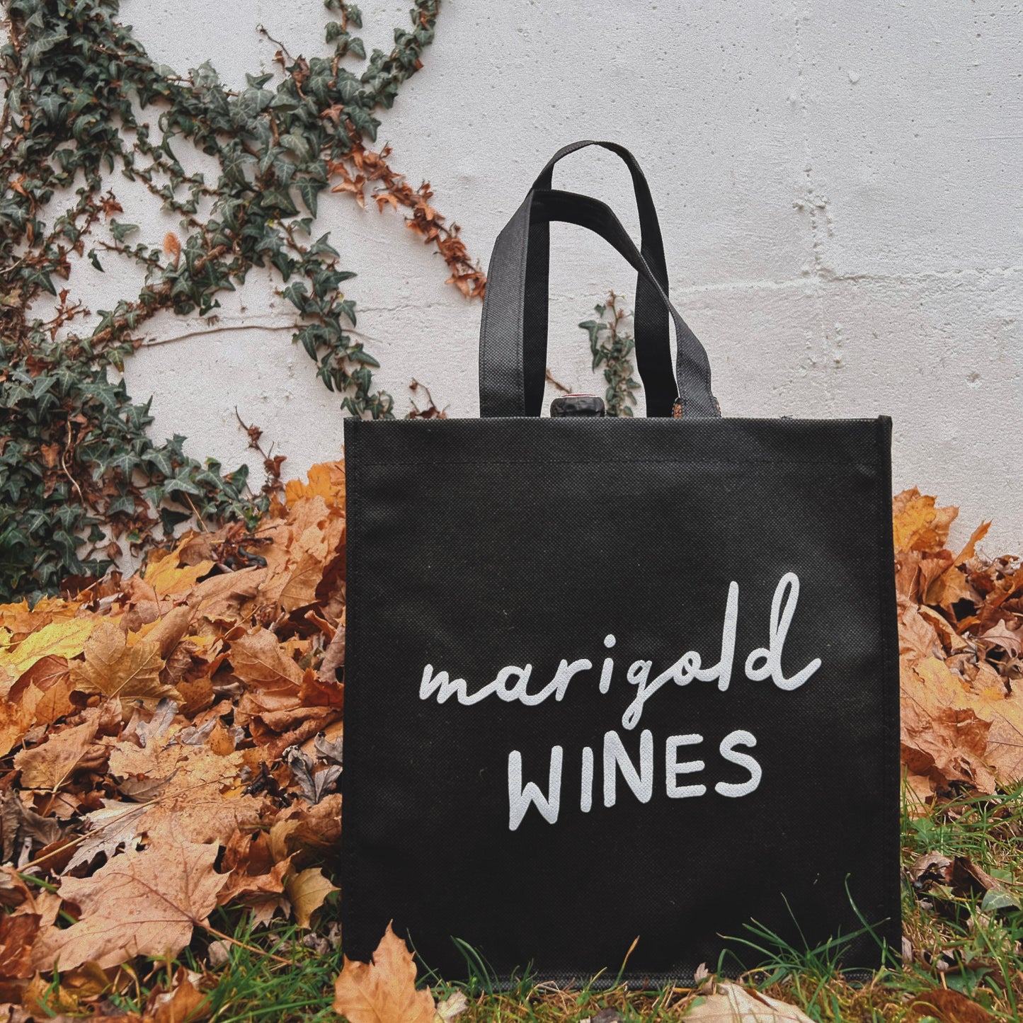 Marigold Black 6 Bottle Wine Tote