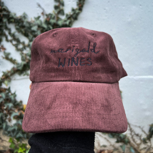 Marigold Wines Brown Corduroy Baseball Hat