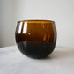 moroccan recycled glass goblet - amber