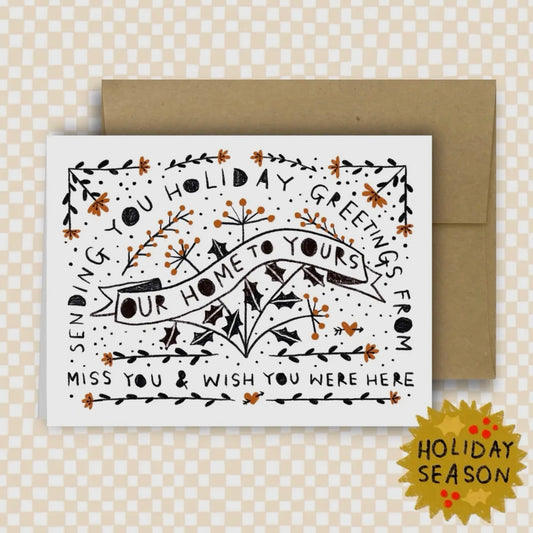 Sending You Holiday Greetings Holiday Card