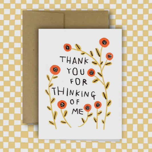 Thank You For Thinking of Me card