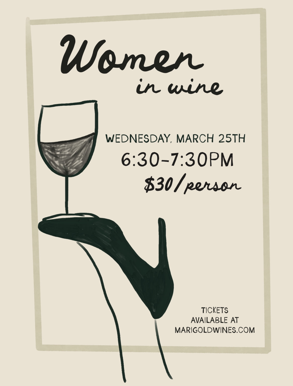 Women in Wine - Wine Tasting Class 3/25