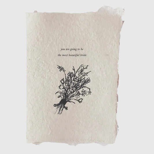 Most beautiful bride card