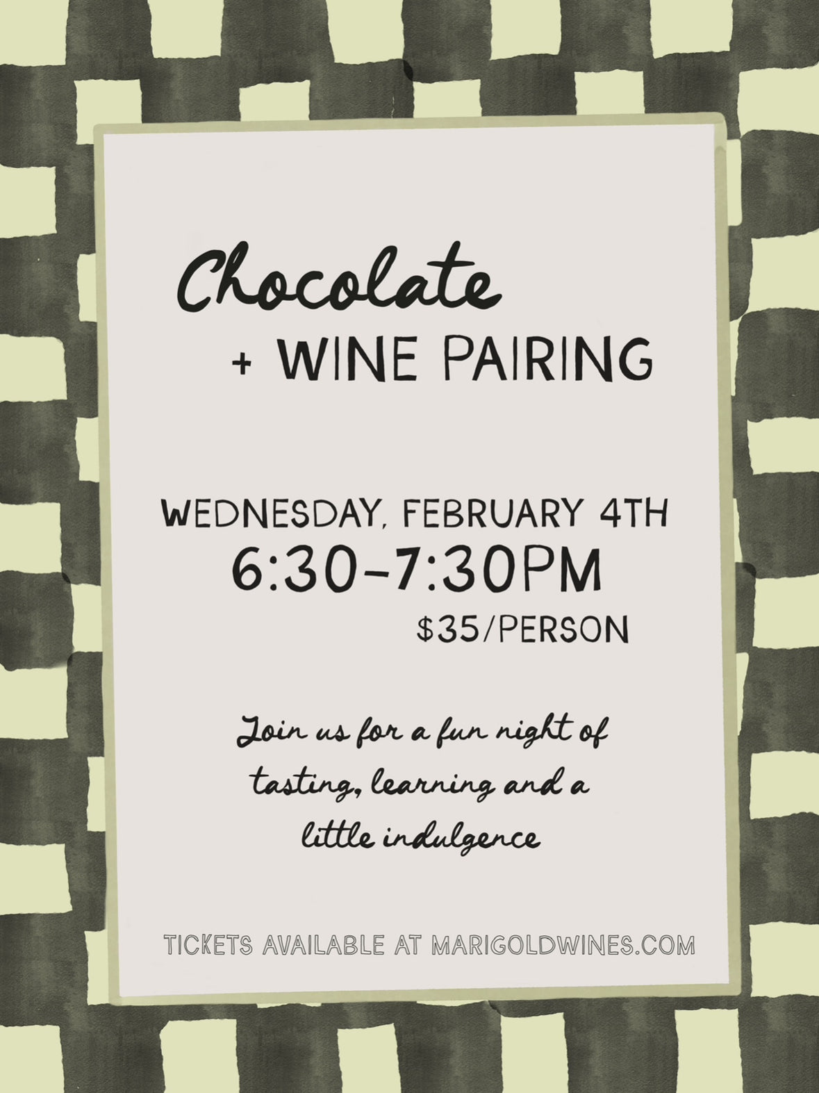 Chocolate and Wine Pairing Class 2/4